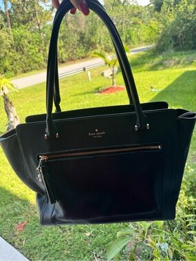Kate Spade Black Pebbled Leather Tote